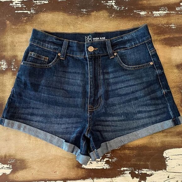Nobo Size 7 High Rise Cuffed Denim Shorts - Picture 1 of 3